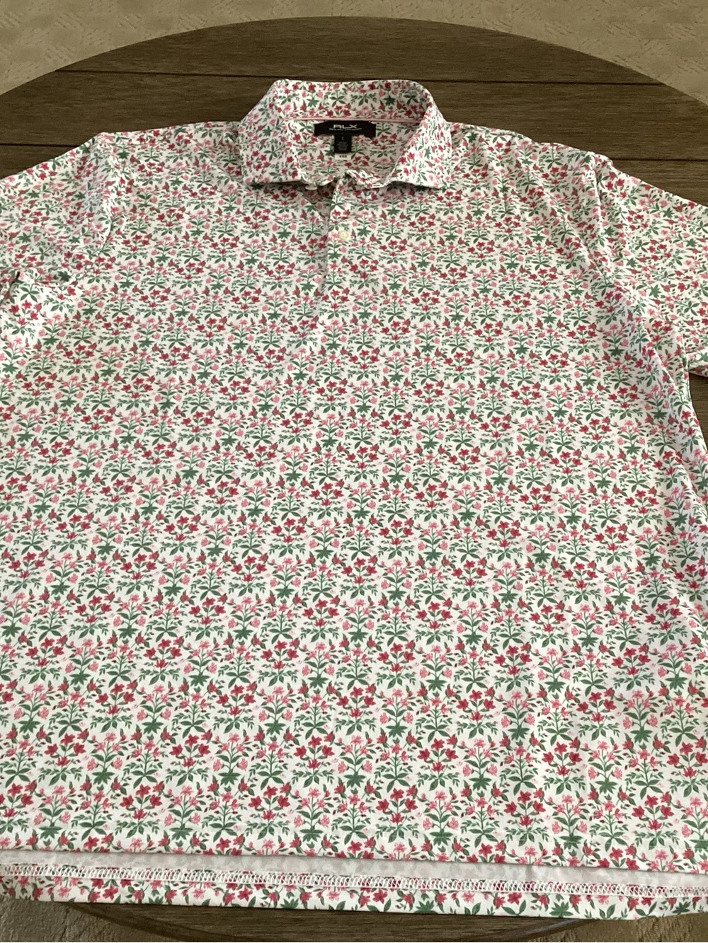 Ralph Lauren White Polo with Pink & Green Floral Print